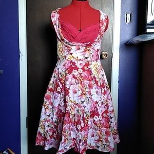 Red 'Ophelia' Lindy Bop Dress